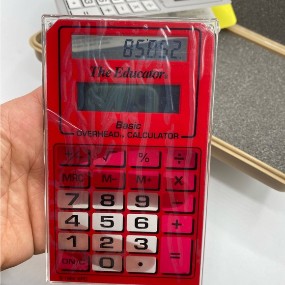 Calculator Keeper The Educator Basic Overhead Calculator, Manual vintage new - Picture 4 of 8